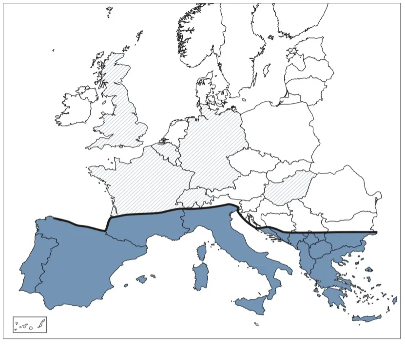 Figure 4. Distribution Leishmania Europe. (ESCCAP.org)