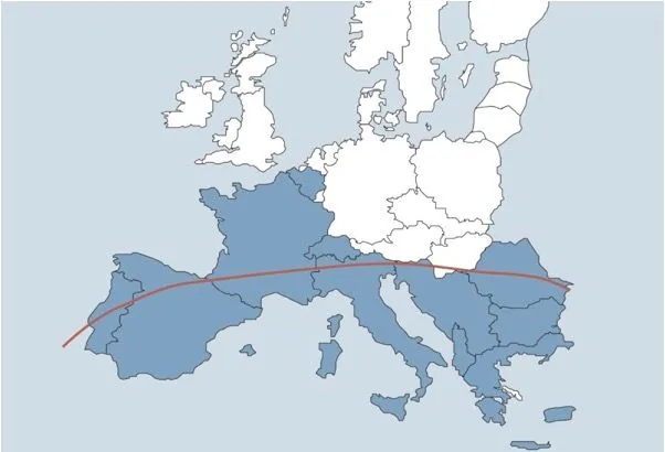 Figure 3. Spread of tick disease in Europe. (ESCCAP.org)